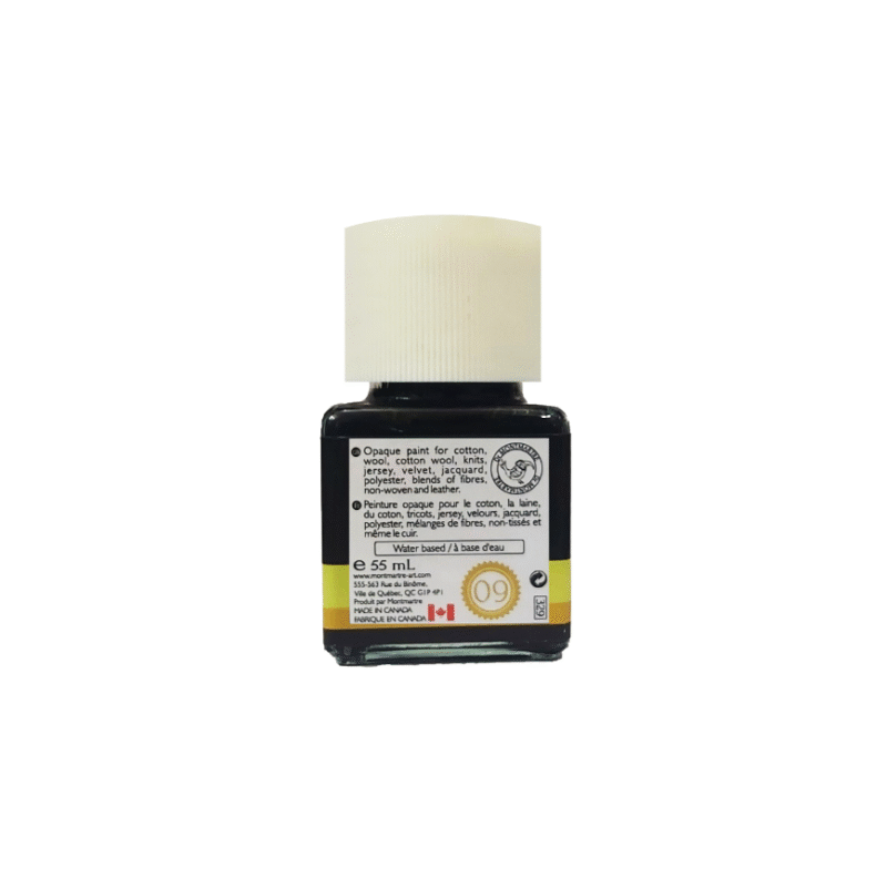 رنگ پارچه مونمارت Black کد 09 حجم 55 میلی لیتر