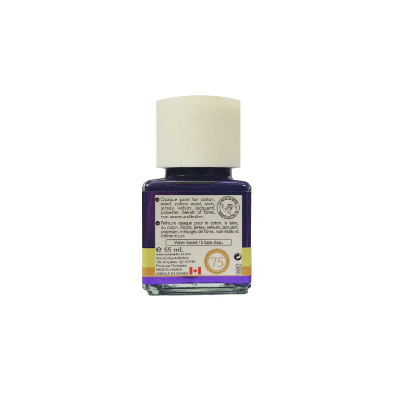 رنگ پارچه مونمارت Pearl violet کد 75 با افکت مرواریدی