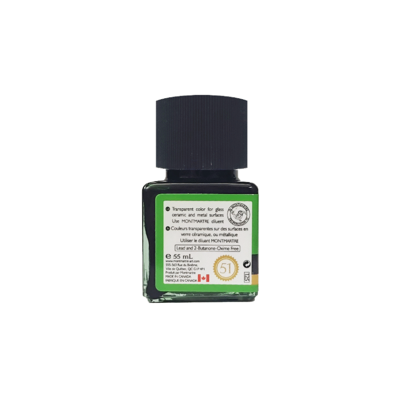 رنگ شیشه مونمارت Light green کد 51 حجم 55 میلی لیتر