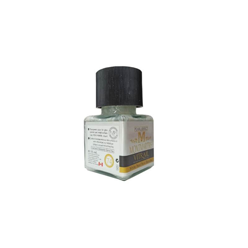 رنگ شیشه مونمارت White pearl کد 74 حجم 55 میلی لیتر