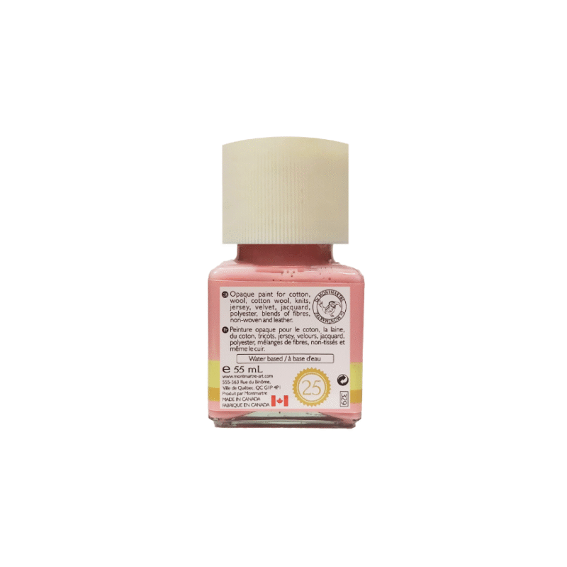 رنگ پارچه مونمارت Flamingo pink کد 25 حجم 55 میلی لیتر