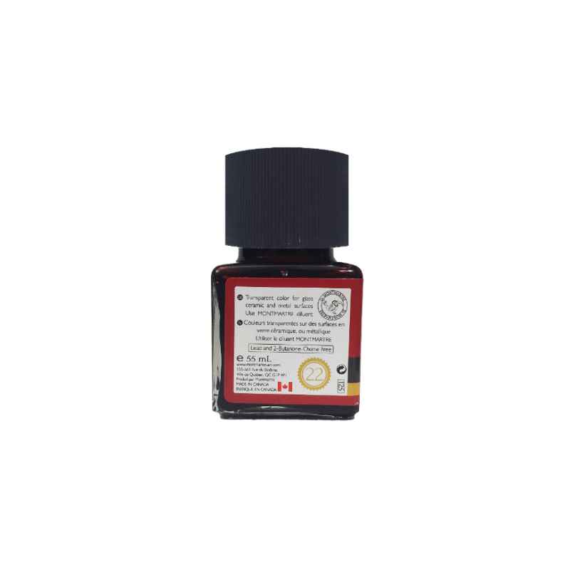 رنگ شیشه مونمارت Deep red کد 22 حجم 55 میلی لیتر