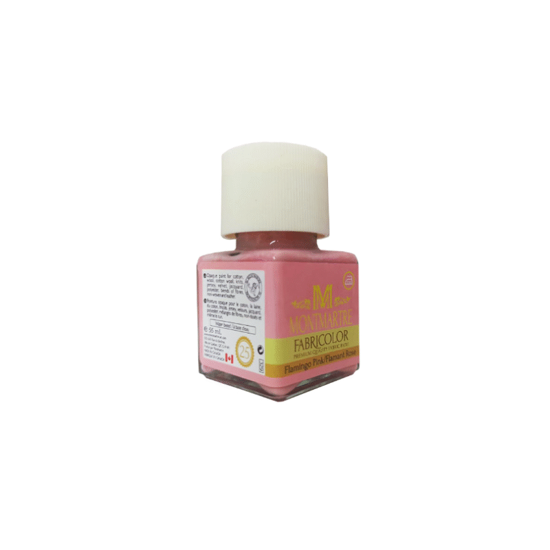 رنگ پارچه مونمارت Flamingo pink کد 25 حجم 55 میلی لیتر