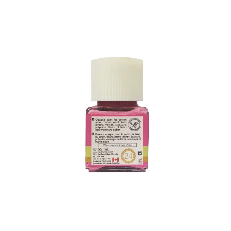 رنگ پارچه مونمارت Pink کد 24 حجم 55 میلی لیتر