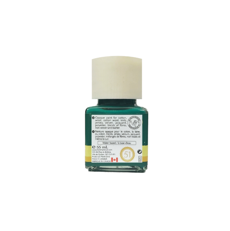 رنگ پارچه مونمارت Green کد 51 حجم 55 میلی لیتر