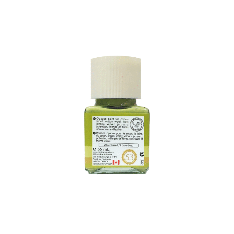 رنگ پارچه مونمارت Light green کد 53 حجم 55 میلی لیتر