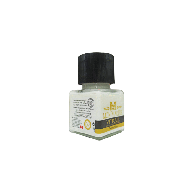رنگ شیشه مونمارت White کد 02 حجم 55 میلی لیتر