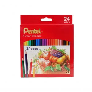 مداد رنگی پنتل مجموعه 24 رنگ در یک جعبه مقوایی