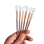 ابزار دو سر مسی مجسمه سازی مجموعه 6 تایی سیمی و طرح دار