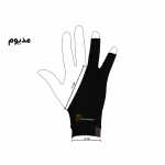 دستکش طراحی Do angoshti مشکی سایز medium