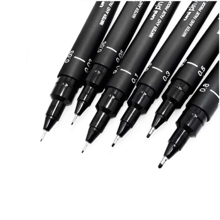 راپید Pin ست 6 عددی از برند UniBall در سایز نوشتاری کاربردی