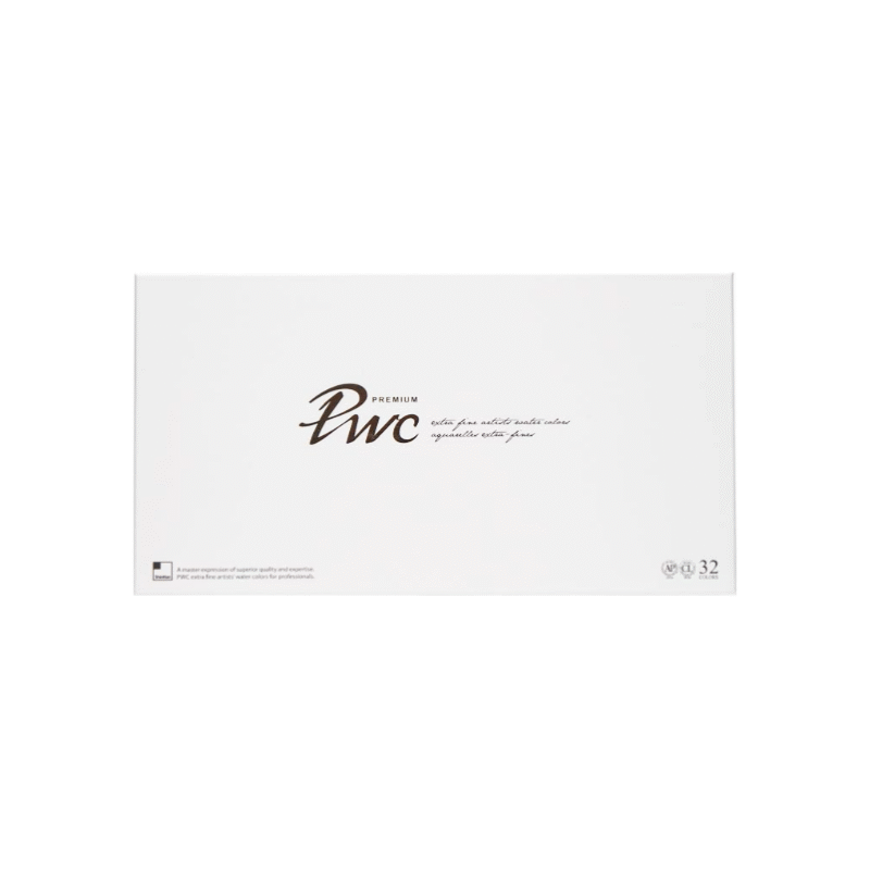 آبرنگ 32 رنگ شین هان مدل PWC حرفه ای جعبه مقوایی