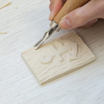 مغار 5 سر دسته چوبی Lino cutter