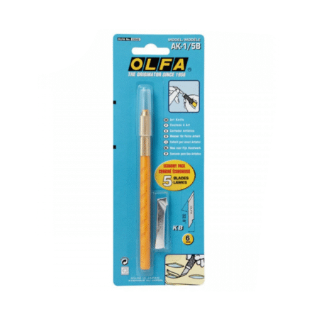 کاتر قلمی مدل AK-1/5B از برند Olfa به همراه 5 یدک تیغ