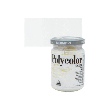 رنگ پلی کالر Titanium White برند Maimeri حجم 140ml