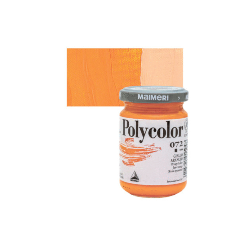 رنگ پلی کالر Orange Yellow برند Maimeri حجم 140ml