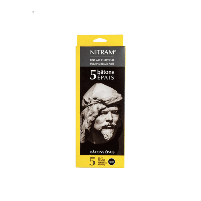 زغال چوبی 12mm نیترام بسته 5 تایی SOFT ROUND