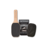 سنباده زغال نیترام دسته چوبی به همراه یک بسته 5 تایی یدک