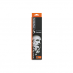 زغال چوبی مدل HB Medium نیترام بسته 5 تایی 5mm