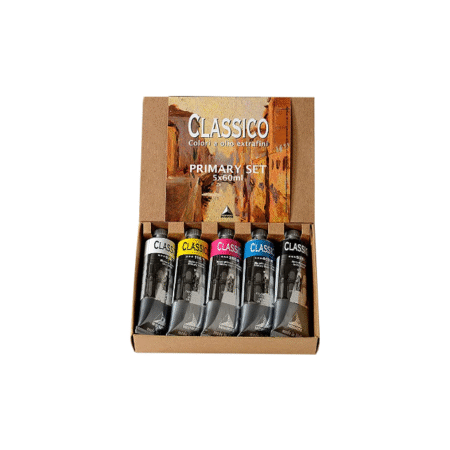مجموعه رنگ روغن کلاسیکو Primary set برند مایمری 60 میل