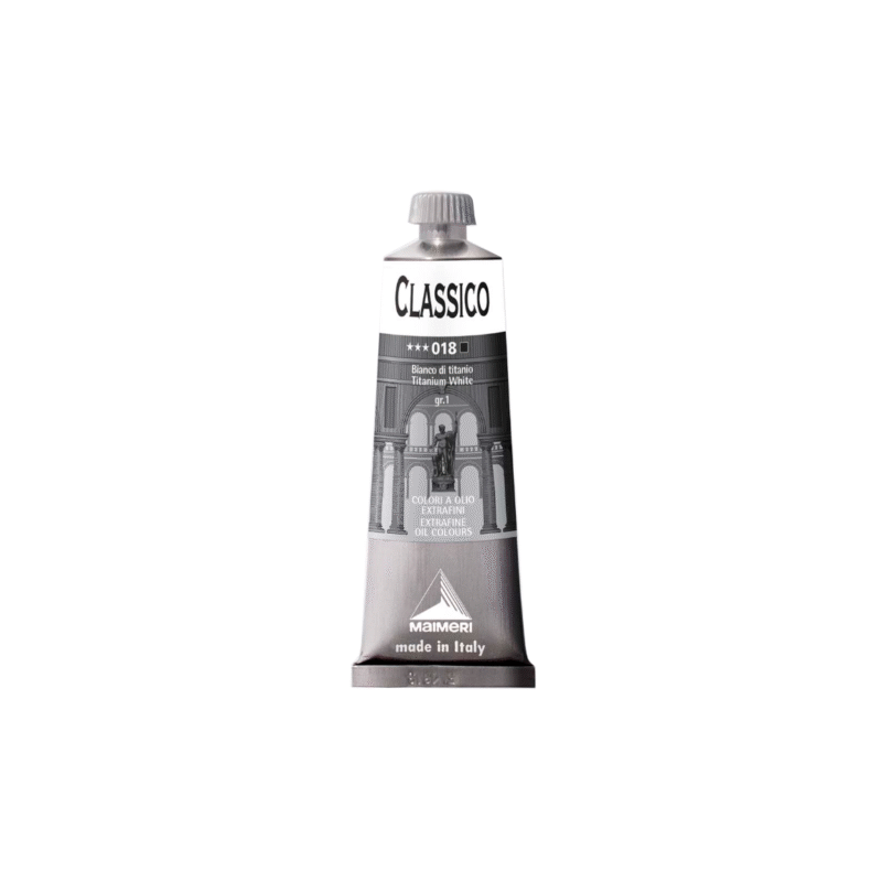 رنگ روغن کلاسیکو Titanium white برند مایمری 60 میل