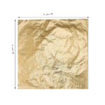 ورق طلا 25 برگ سایز 16 × 16 سانتی متر پوستی دار