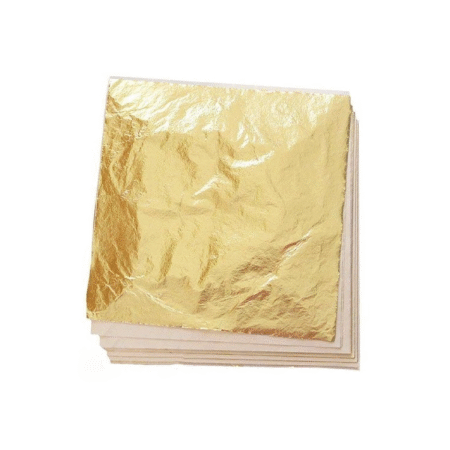 ورق طلا 100 برگ سایز 14 × 14 سانتی متر پوستی دار