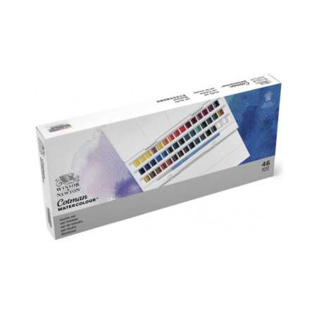 مجموعه 46 عددی آبرنگ  Cotman برند Winsor & Newton در 40 رنگ