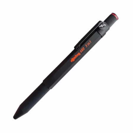 قلم 3 کاره Rotring مدل 600 - اتود + 2 رنگ خودکار - تمام فلزی - دارای جعبه