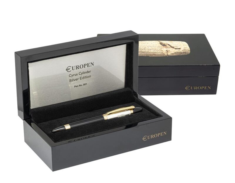 خودنویس منشور کوروش نقره یوروپن Europen CYRUS CYLINDER SILVER - تصویر 2