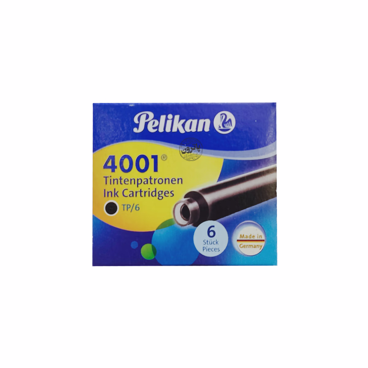 21 جوهر کپسول خودنویس Pelikan مدل 4001 - سایز کوتاه - بسته 6 عددی