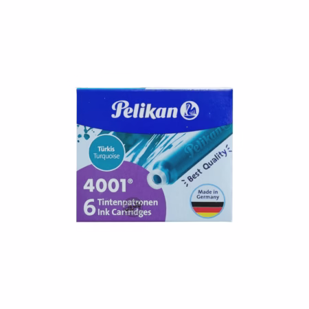 جوهر کپسول خودنویس Pelikan مدل 4001 - سایز کوتاه - بسته 6 عددی