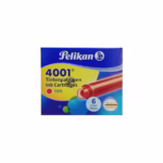 جوهر کپسول خودنویس Pelikan مدل 4001 - سایز کوتاه - بسته 6 عددی