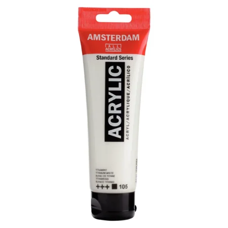 رنگ اکریلیک تالنز آمستردام کد Amsterdam Titanium White 105