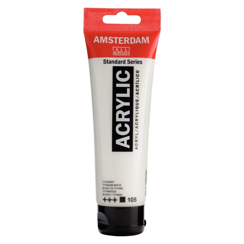 رنگ اکریلیک تالنز آمستردام کد Amsterdam Titanium White 105