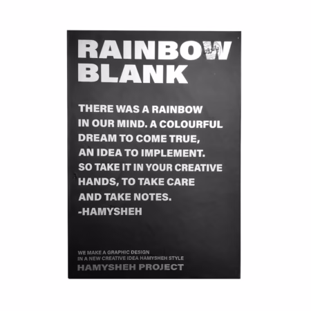 دفتر بی خط کاغذ رنگی Hamisheh مدل Rainbow Blank -ته دوخت