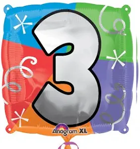 بادکنک هلیومی اناگرام Anagram مدل عدد 3