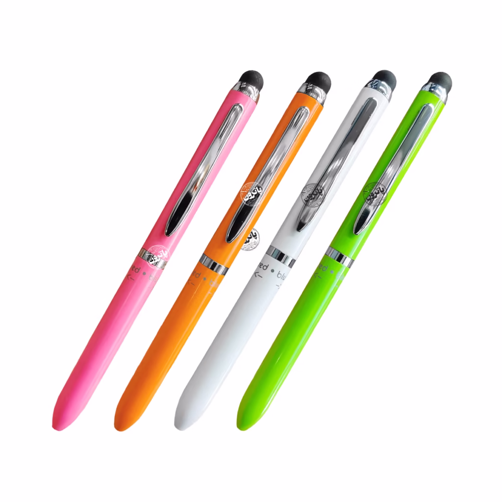 خودکار 3 کاره Online - استایلوس + 2 رنگ خودکار - دارای جعبه