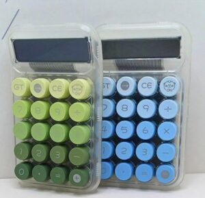 ماشین حساب فانتزی رنگی Runzon مدل RZ.819 آبی - تصویر 2