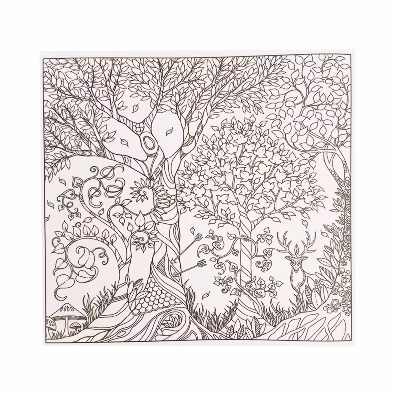 کتاب رنگ آمیزی بزرگسالان طبیعت