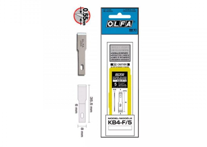 تیغ سر تخت کاردکی کوچک اُلفا (OLFA) ژاپن - مدل KB4-F/5